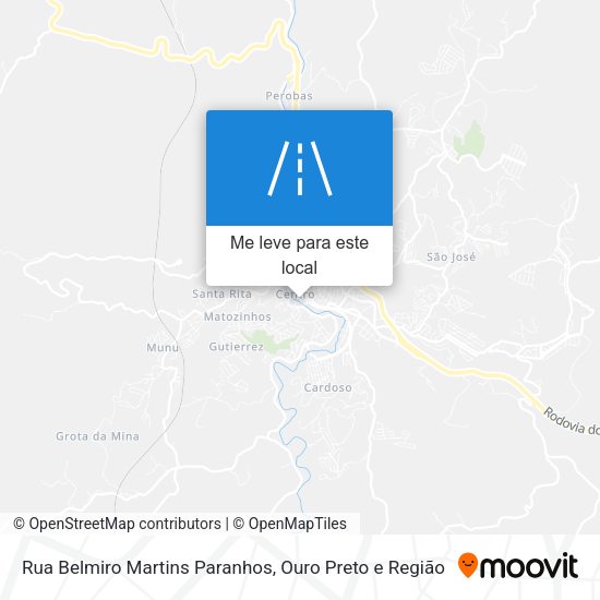 Rua Belmiro Martins Paranhos mapa