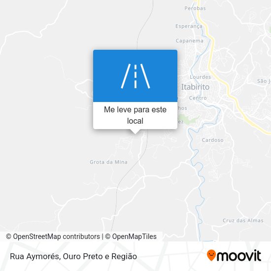 Rua Aymorés mapa