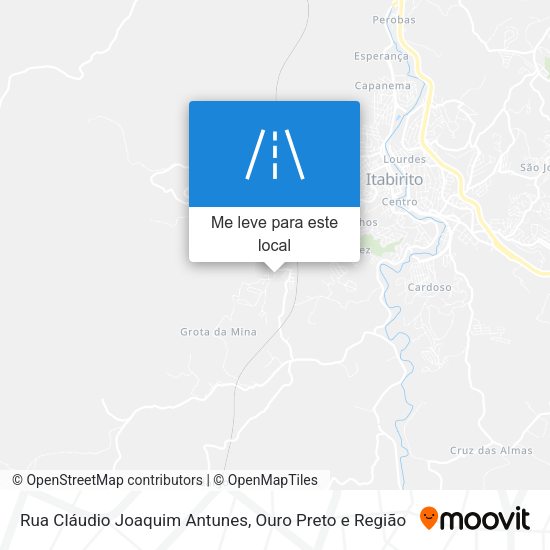 Rua Cláudio Joaquim Antunes mapa