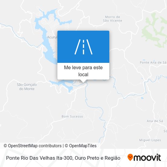 Ponte Rio Das Velhas Ita-300 mapa