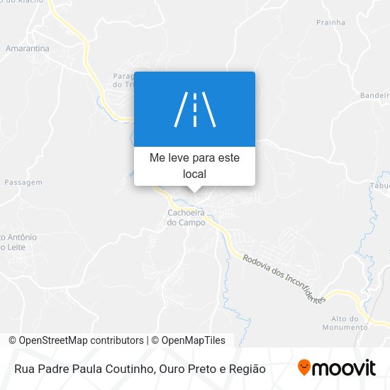Rua Padre Paula Coutinho mapa