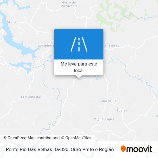 Ponte Rio Das Velhas Ita-320 mapa