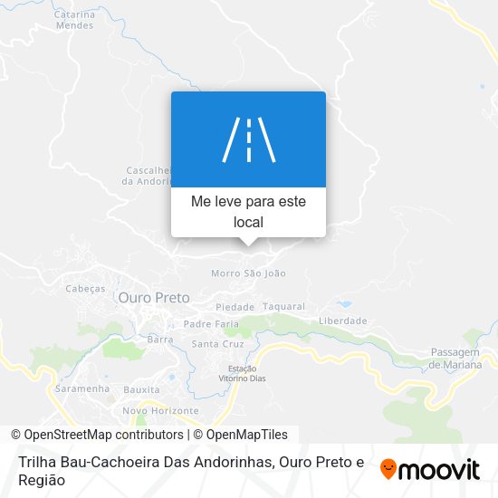 Trilha Bau-Cachoeira Das Andorinhas mapa