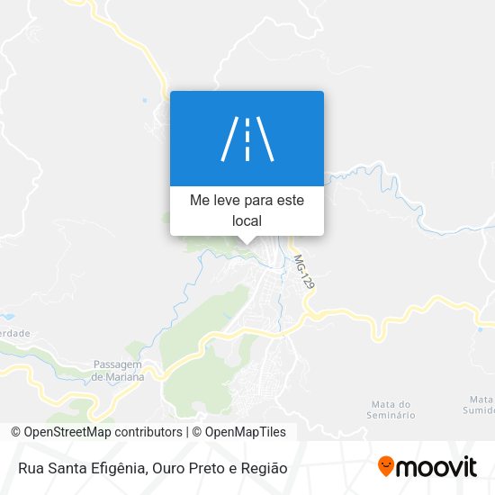 Rua Santa Efigênia mapa