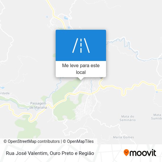 Rua José Valentim mapa