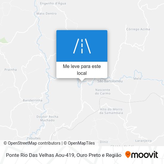 Ponte Rio Das Velhas Aou-419 mapa