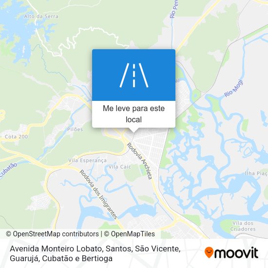 Avenida Monteiro Lobato mapa