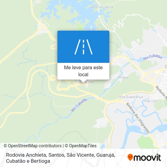 Rodovia Anchieta mapa