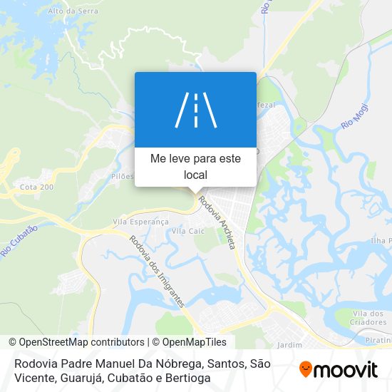 Rodovia Padre Manuel Da Nóbrega mapa