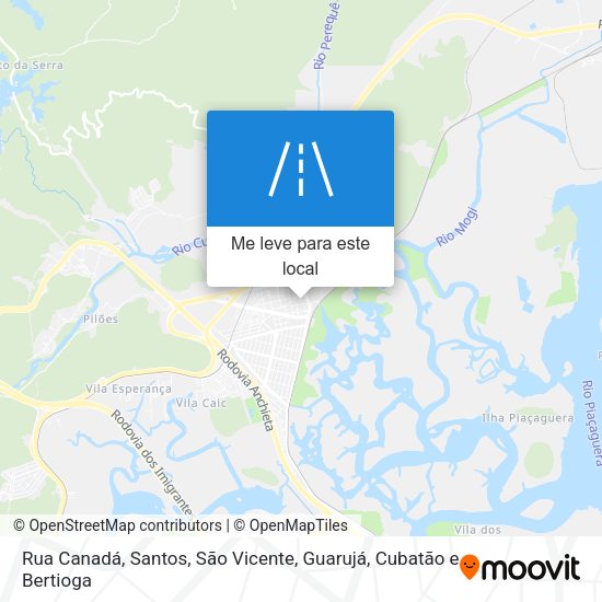 Rua Canadá mapa