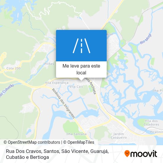 Rua Dos Cravos mapa