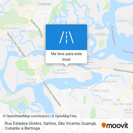 Rua Estados Unidos mapa