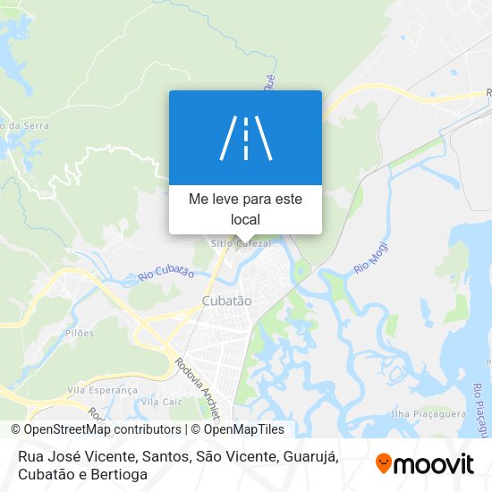 Rua José Vicente mapa