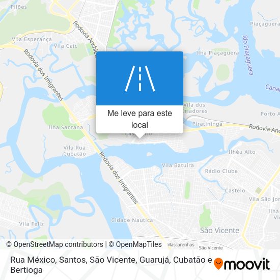 Rua México mapa