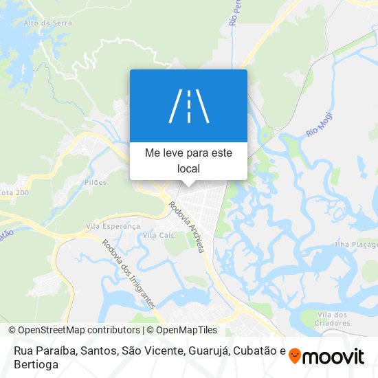 Rua Paraíba mapa