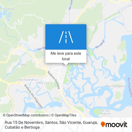 Rua 15 De Novembro mapa