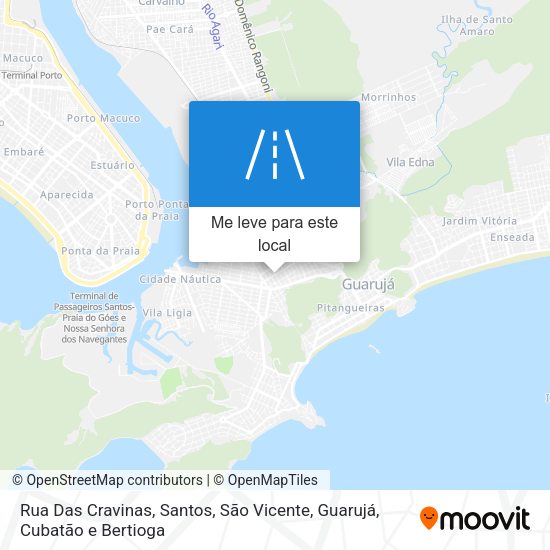 Rua Das Cravinas mapa
