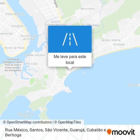 Rua México mapa