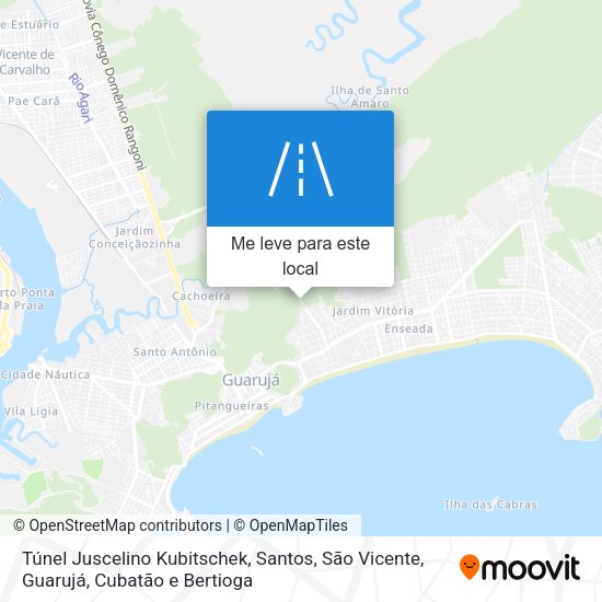 Túnel Juscelino Kubitschek mapa