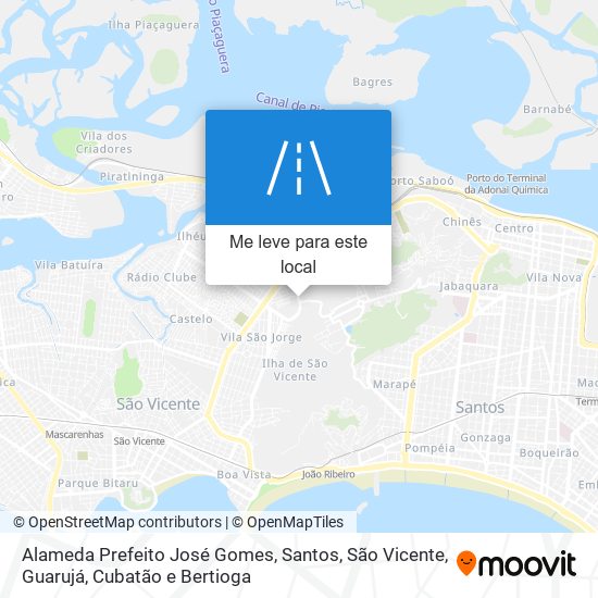 Alameda Prefeito José Gomes mapa