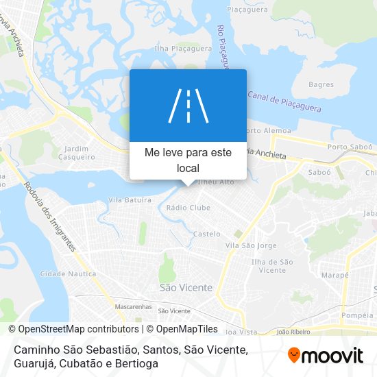 Caminho São Sebastião mapa