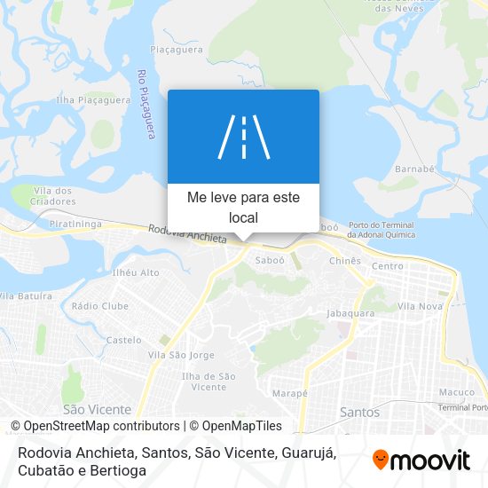 Rodovia Anchieta mapa