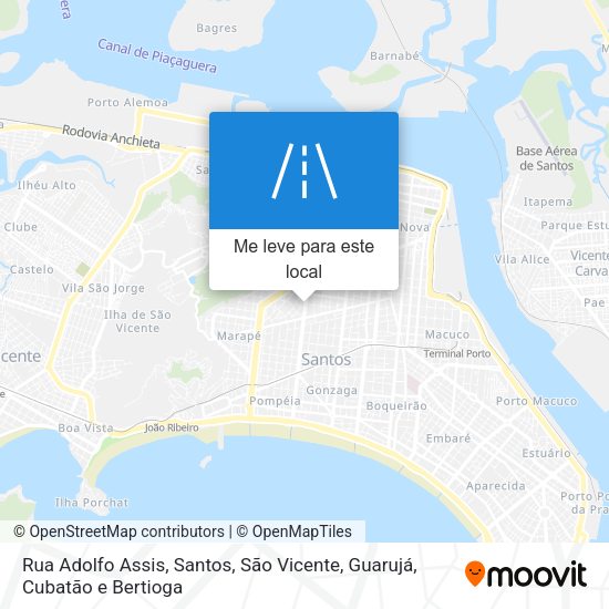 Rua Adolfo Assis mapa
