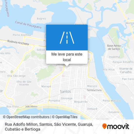 Rua Adolfo Millon mapa