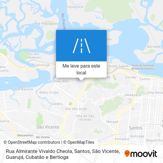 Rua Almirante Vivaldo Cheola mapa