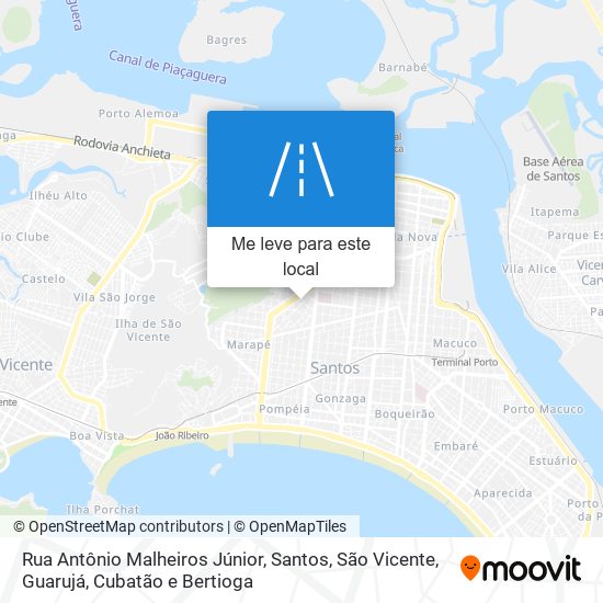 Rua Antônio Malheiros Júnior mapa