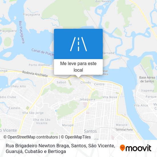 Rua Brigadeiro Newton Braga mapa
