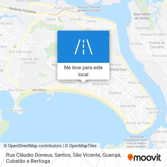 Rua Cláudio Doneux mapa