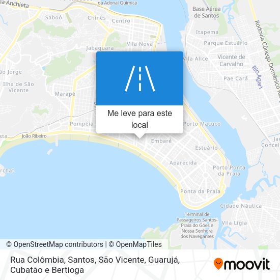 Rua Colômbia mapa
