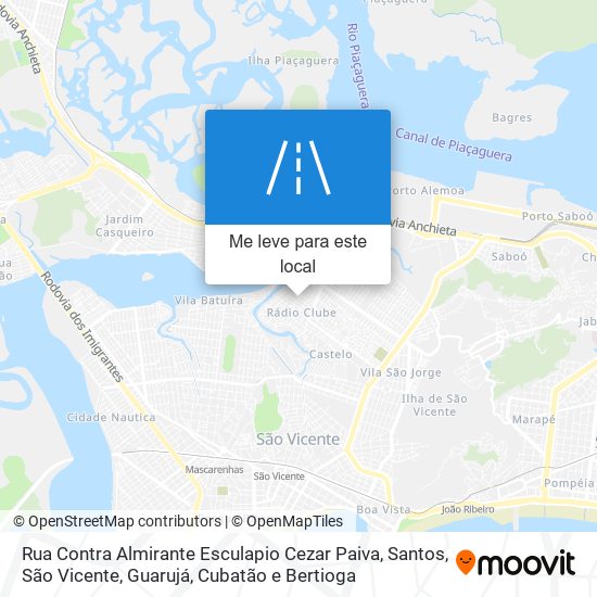 Rua Contra Almirante Esculapio Cezar Paiva mapa