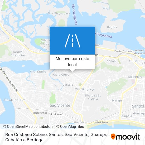 Rua Cristiano Solano mapa
