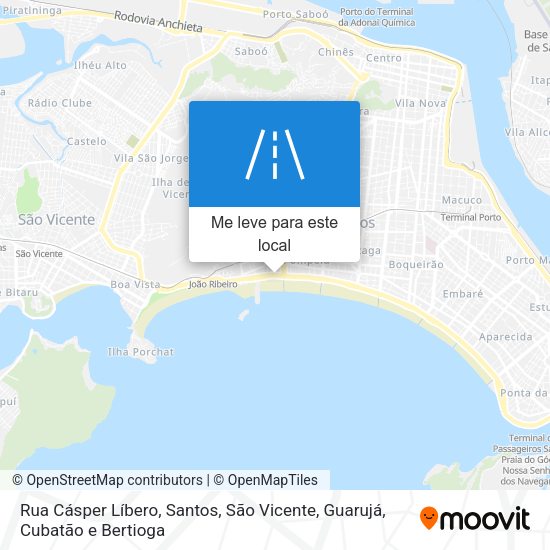 Rua Cásper Líbero mapa