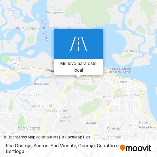 Rua Guarujá mapa