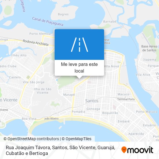 Rua Joaquim Távora mapa