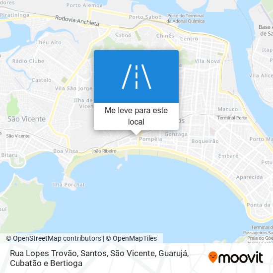 Rua Lopes Trovão mapa