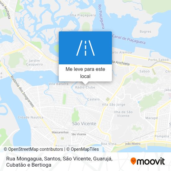 Rua Mongagua mapa