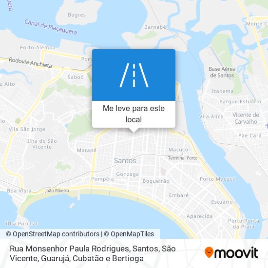 Rua Monsenhor Paula Rodrigues mapa
