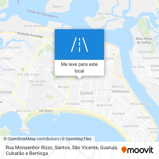 Rua Monsenhor Rizzo mapa