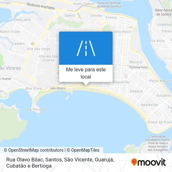 Rua Olavo Bilac mapa