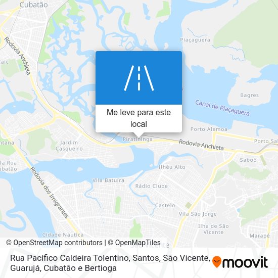 Rua Pacífico Caldeira Tolentino mapa