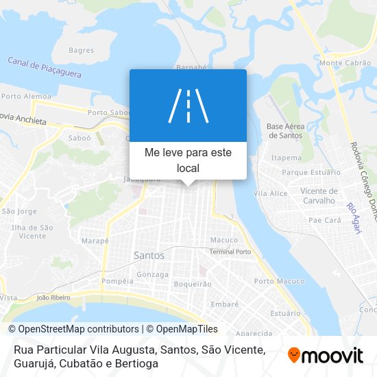 Rua Particular Vila Augusta mapa