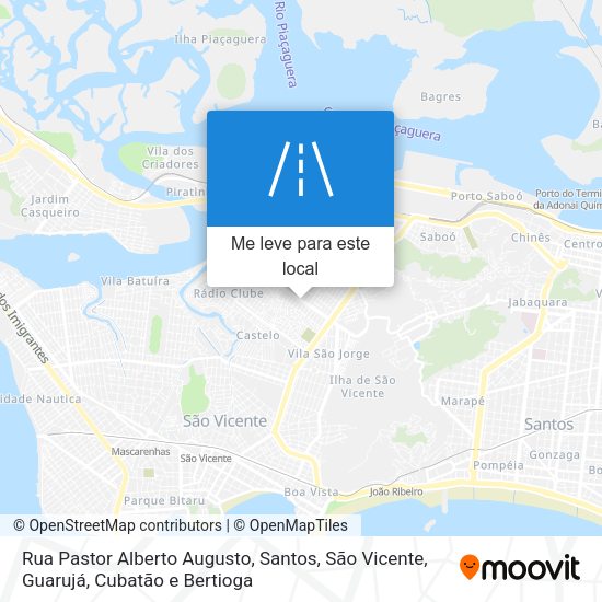Rua Pastor Alberto Augusto mapa