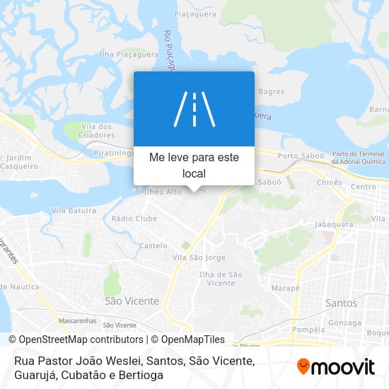 Rua Pastor João Weslei mapa