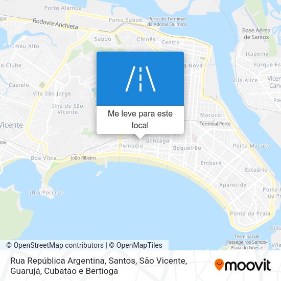 Rua República Argentina mapa