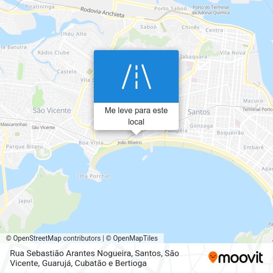 Rua Sebastião Arantes Nogueira mapa