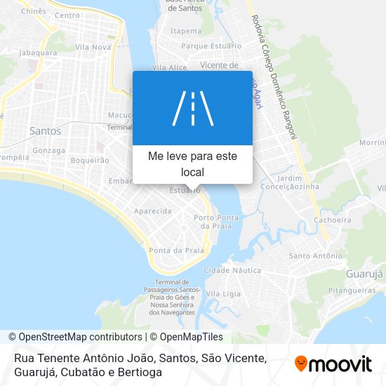 Rua Tenente Antônio João mapa